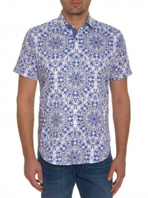Robert Graham Andaz Short Sleeve Button Down Shirt Blauw | PJ7613458