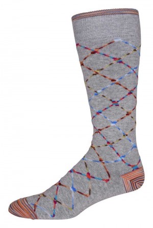 Robert Graham Ashbrook Sock Grijs | NP9542710