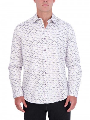 Robert Graham Bandwith Long Sleeve Button Down Shirt Blauw | VN3875490