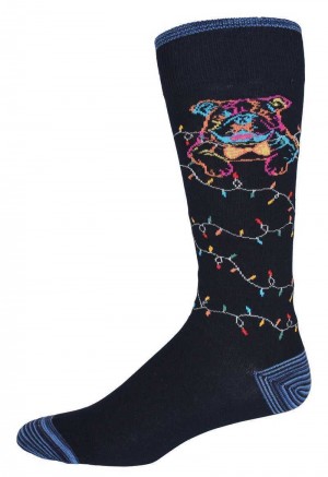 Robert Graham Bowtie Graham Sock Donkerblauw | JF5423860