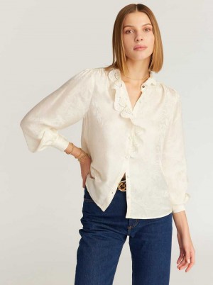 Robert Graham Brigitte Long Sleeve Woven Shirt Wit | RS2780169