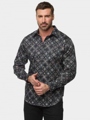 Robert Graham Buena Vista Long Sleeve Button Down Shirt Zwart | CZ1356940