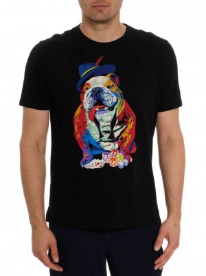 Robert Graham Casino Graham T-shirt Zwart | NX4238901
