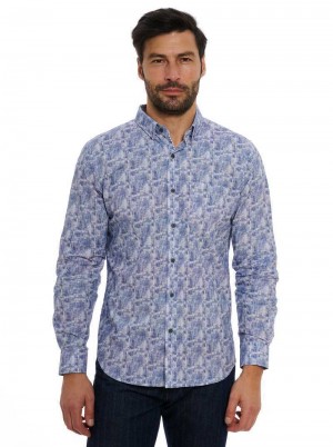 Robert Graham Chastin Long Sleeve Button Down Shirt Blauw | AU6015384