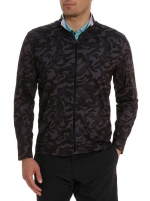 Robert Graham Faro Long Sleeve Knit Full Zip Zwart | QL8160975