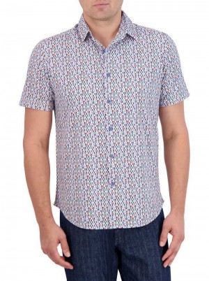 Robert Graham Flamenco Motion Short Sleeve Knit Shirt Multi | AJ0235978