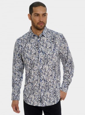 Robert Graham Fragment Long Sleeve Button Down Shirt Blauw | RK8453702