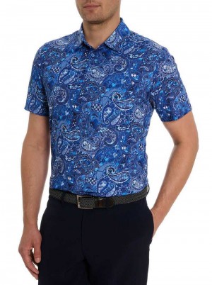 Robert Graham Golden Paisley Polo Donkerblauw | XD2841679