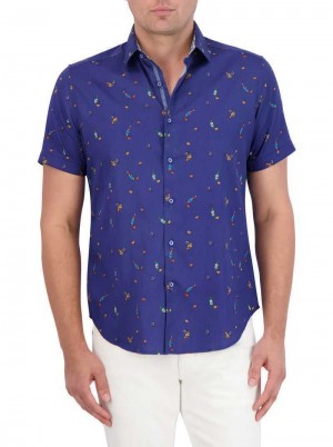 Robert Graham Good-night Short Sleeve Button Down Shirt Classic | LJ9706314