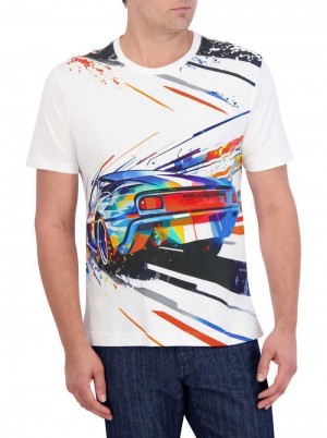 Robert Graham Grand Speed T-shirt Wit | MN5073824