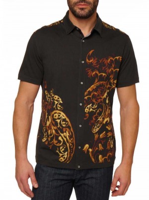 Robert Graham Hadrian Short Sleeve Knit Shirt Zwart | HM5170863