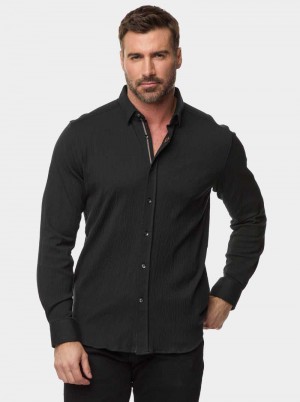 Robert Graham Hammond Long Sleeve W Oven Shirt Zwart | XO8104267