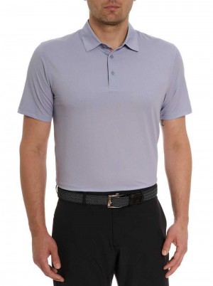 Robert Graham Hyde Performance Polo Grijs | ZO3412869