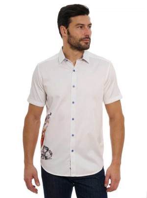Robert Graham Ice & Dice Short Sleeve Button Down Shirt Big Wit | EB5806327