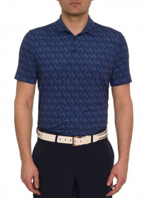 Robert Graham Iron Skull Performance Polo Donkerblauw | HM2107439