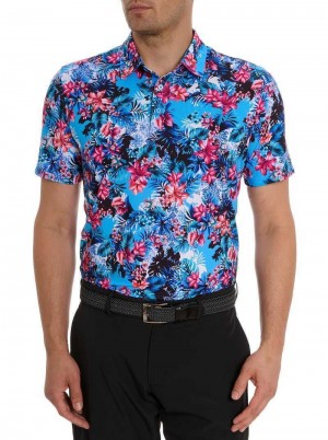 Robert Graham Island Time Polo Blauw | AD1624083