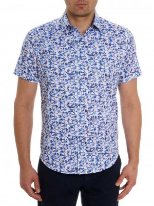 Robert Graham Kaanapali Short Sleeve Button Down Shirt Blauw | VQ7861302