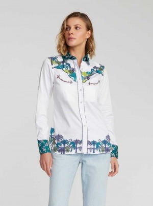Robert Graham Kacey Shirt Wit | MV0682547