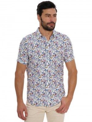 Robert Graham Landon Short Sleeve Button Down Shirt Big Multi | TC3417589
