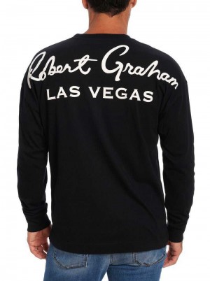 Robert Graham Las Vegas Long Sleeve T-shirt Zwart | CH2980174