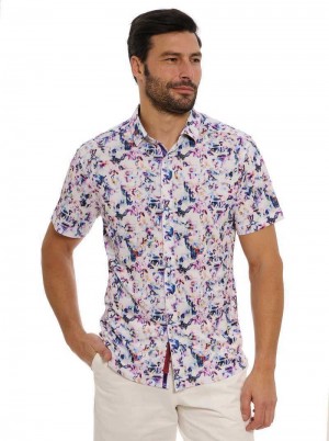 Robert Graham Le Pelosa Short Sleeve Knit Shirt Multi | DV7654892