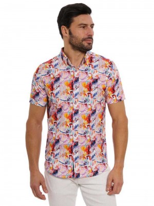 Robert Graham Ledger Short Sleeve Button Down Shirt Multi | SN6782095