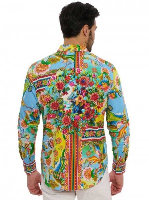 Robert Graham Limited Edition Hidden Lions Long Sleeve Button Down Shirt Tall Multi | GV4891073