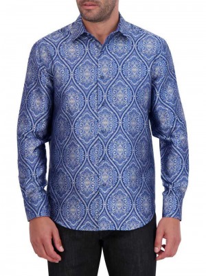 Robert Graham Limited Edition Sovereignty Long Sleeve Button Down Shirt Blauw | FN3269417