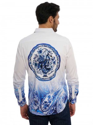 Robert Graham Limited Edition The Dorce Long Sleeve Button Down Shirt Blauw | EZ4025917