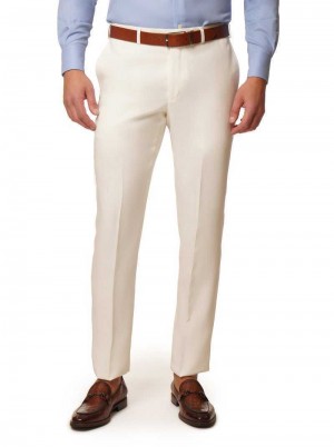 Robert Graham Linen Dress Pant Wit | TJ2458671