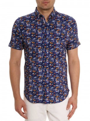 Robert Graham Lyndon Motion Short Sleeve Knit Shirt Multi | DB9786042