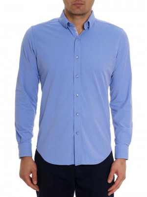 Robert Graham Marcus Motion Long Sleeve Button Down Shirt Blauw | MP5978104