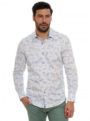 Robert Graham Maris Long Sleeve Button Down Shirt Wit | MT9872634