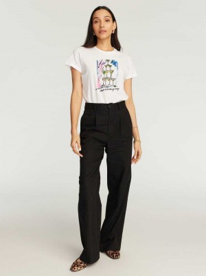 Robert Graham Martini Tower T-shirt Wit | DO6301782