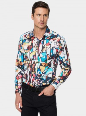 Robert Graham Mosaic Mixer Long Sleeve Button Down Shirt Multi | NE9714025