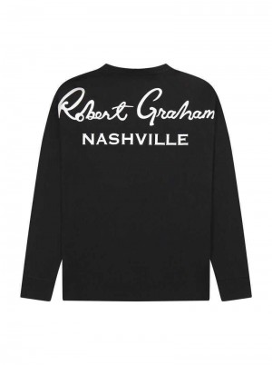 Robert Graham Nashville Long Sleeve T-shirt Zwart | VF4563972