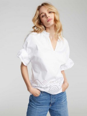 Robert Graham Paige Shirt Wit | QG7285169