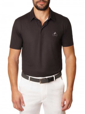 Robert Graham Pedaling Pup Polo Zwart | MV7094581