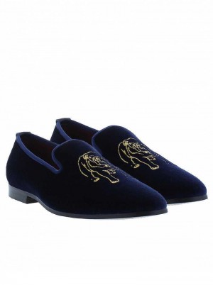 Robert Graham Reisman Smoking Slipper Donkerblauw | PD9712648