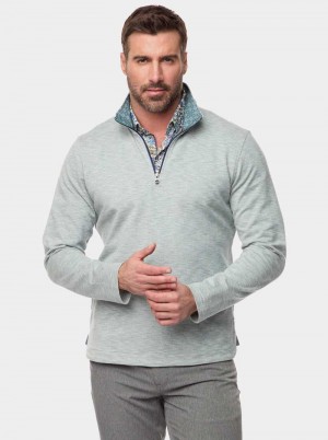 Robert Graham Remo Long Sleeve Knit 1/4 Zip Donker | NQ1593407