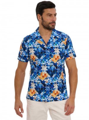 Robert Graham Sashiko Short Sleeve Button Down Shirt Multi | VN1628704