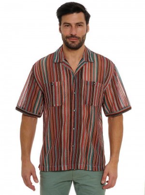Robert Graham Serape Short Sleeve Button Down Shirt Multi | XL5137602