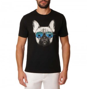Robert Graham Shady Paws T-shirt Zwart | IK2593861