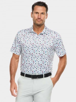 Robert Graham Shuffle N Shake Short Sleeve Knit Polo Magenta | PU6143209