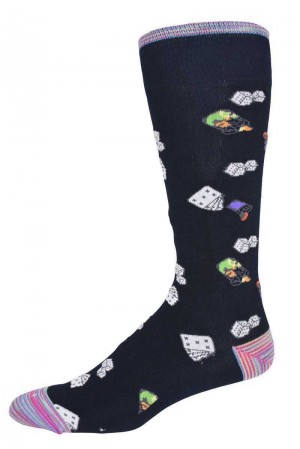 Robert Graham Shuffle N Shake Sock Donkerblauw | CF4918502