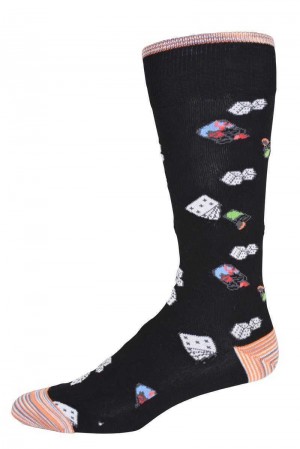 Robert Graham Shuffle N Shake Sock Zwart | QY9827036