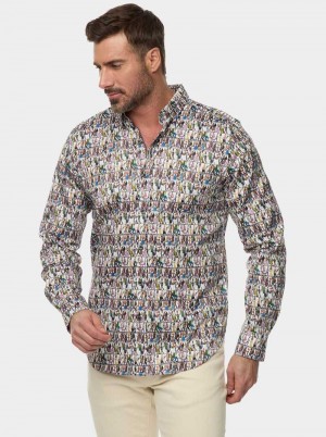 Robert Graham Skeletal Stroll Long Sleeve Button Down Shirt Multi | QX9364278