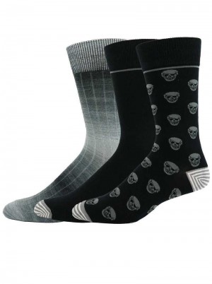 Robert Graham Skull 3 Pack Socks Multi | LC1260974