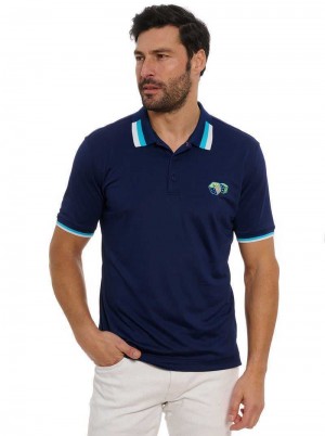 Robert Graham Skull Dice Polo Donkerblauw | UM0934567