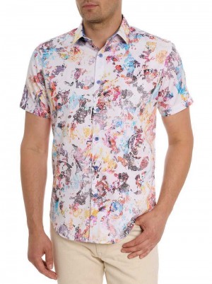 Robert Graham Splash Of Color Short Sleeve Button Down Shirt Classic | RA1384095